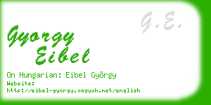 gyorgy eibel business card